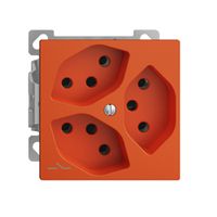 Presa AP EDIZIOdue 3×T13 arancione 1×S interno per combin.c.shutter