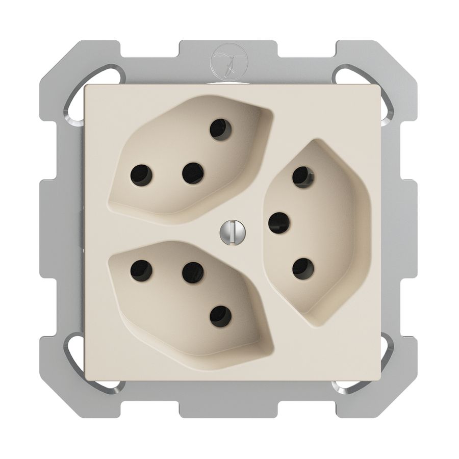 Prise ENC EDIZIOdue 3×T13 crema 3×S