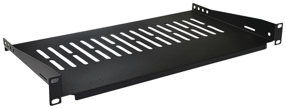 Base per apparecchi 19" VALUE 1UA 440×250mm max. 10kg acciaio nero