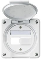 Montageset robusto IP55 Frontauslass für 2×R&M weiss