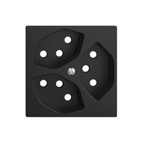 Frontplatte EDIZIOdue 3×T13 schwarz