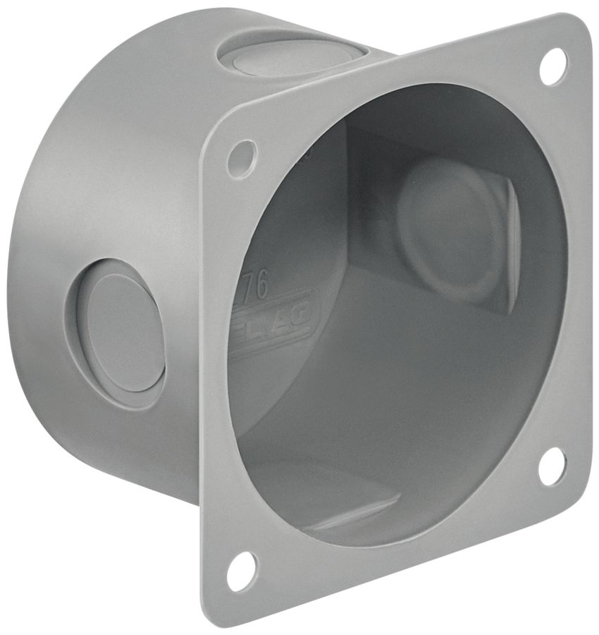 Hohlwanddose HSB Basic 1×1 grau, Ø 65×40mm, m.Flansch GDP 850°C halogenfrei