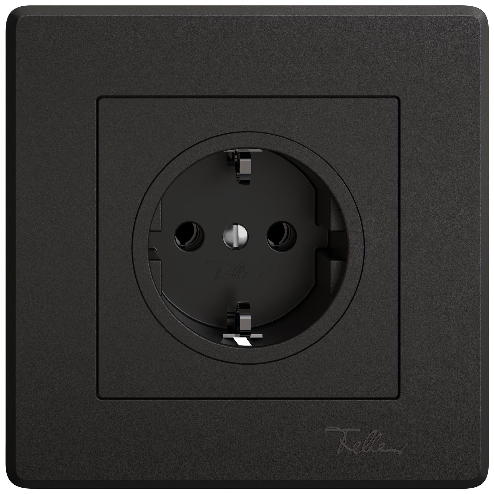 UP-Steckdose EDIZIO.liv SNAPFIX® SCHUKO 16A 230V 88×88mm schwarz