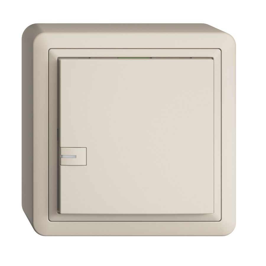 Poussoir KNX RGB AP EDUE, 250mW, a.LED RGB, 1×poussoir, comm.1×touche, crema