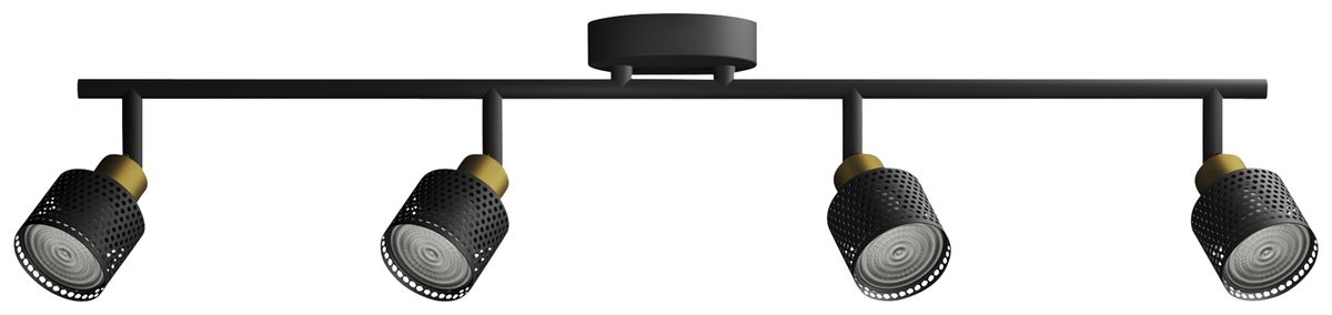 Spot Philips Niall GU10 4×5W 694×134mm schwarz/Messing