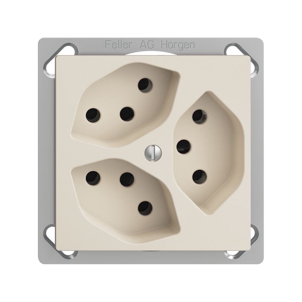 Prise INC EDIZIOdue 3×T13 crema 3×S