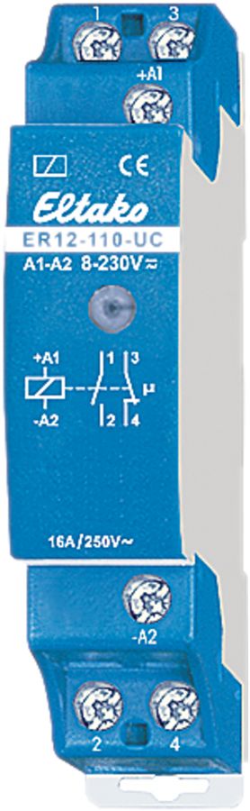 Relais de commande AMD Eltako 12…230VUC 1F+1O, ER12-110