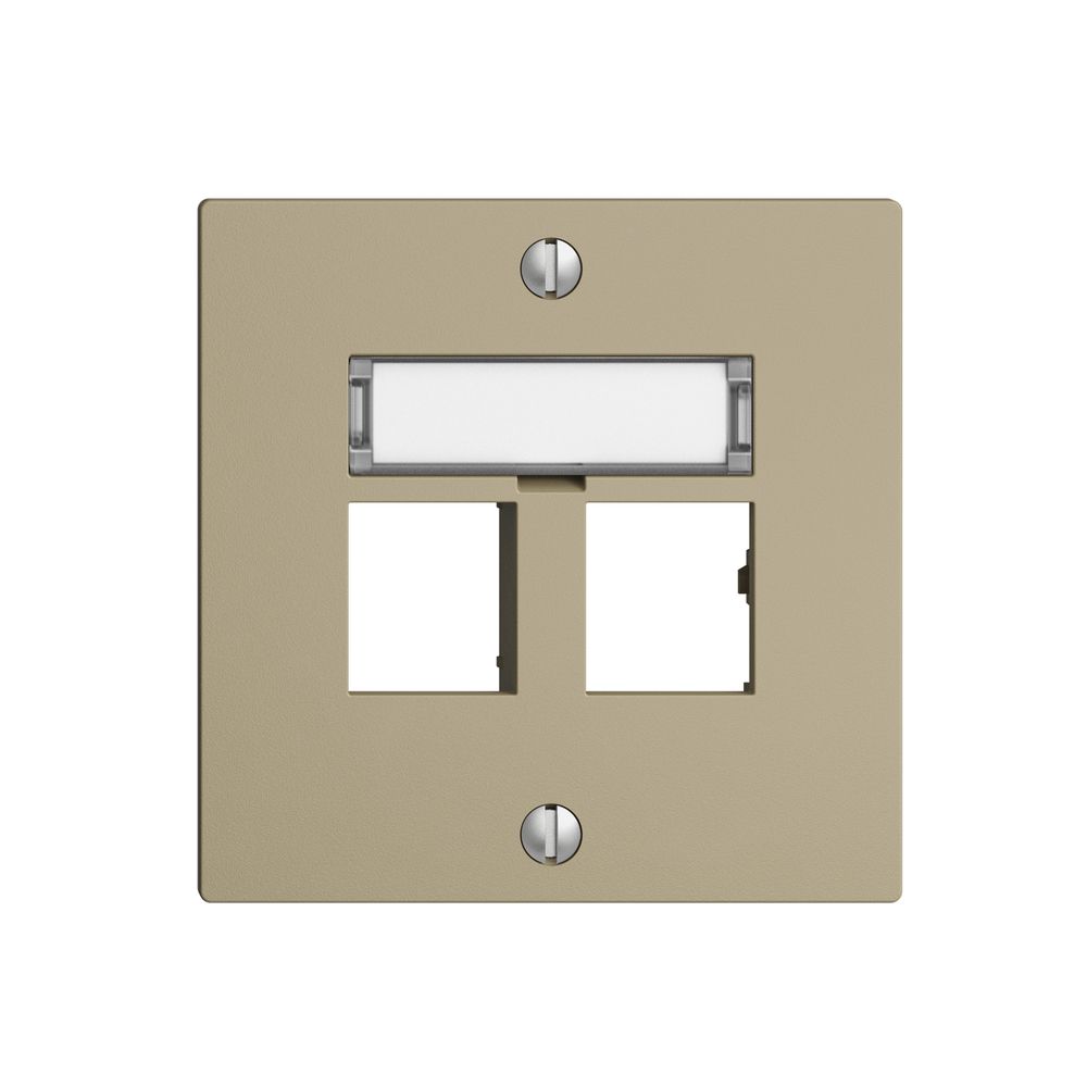 Kit de montage EDIZIOdue sortie droite, pour 2×RJ45 freenet, sand