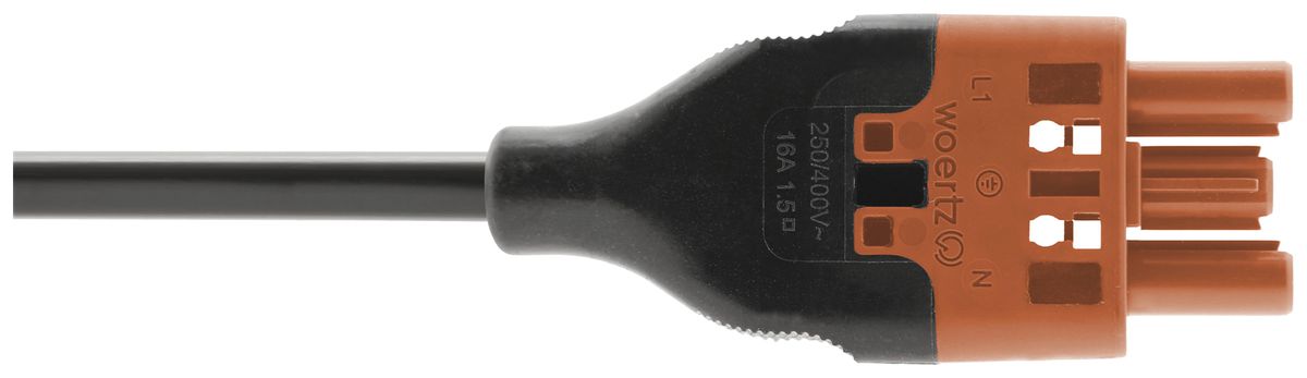 Cavo d'allacciamento Woertz 49343/C3 3×1.5mm² 250V 16A 4m ar presa-libero Cca