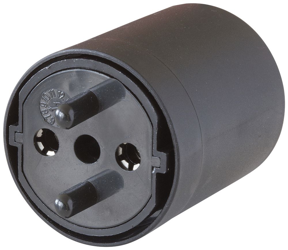 Fixadapter Brennenstuhl 2L 10A 230VAC Schuko/T11 schwarz