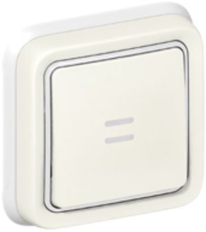 Interrupteur à bascule lum.ENC PLEXO 3/1L blanc orientation