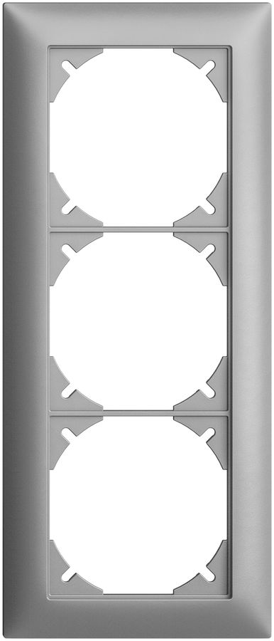 Cadre de recouvrement EDIZIOdue 1×3 silver