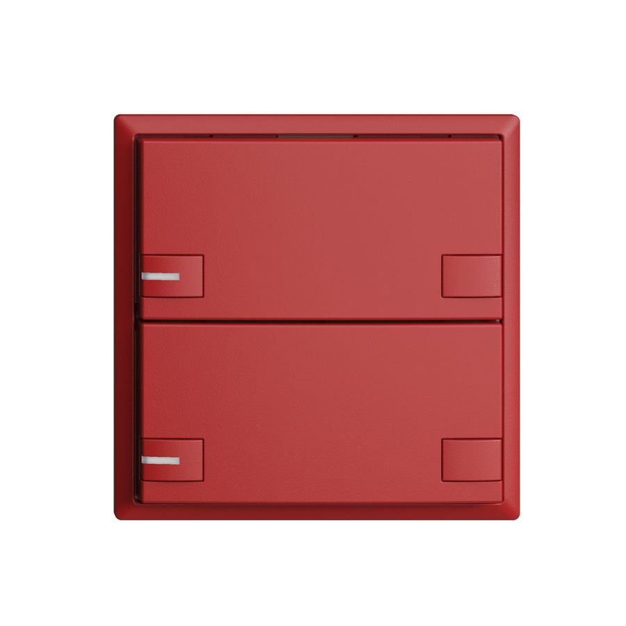 KNX-Taster RGB EDUE, 250mW, m.RGB-LED, 2×Taste, 2×Tastenb., ber