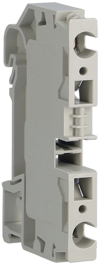 Borne de passage Hager 6mm², 2×L, 800V, enfichable, ouvert sur le côté