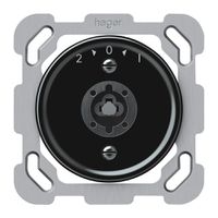 UP-Schwenktaster origin ohne Zylinder 1P 2>0<1 10A 230V 77×77mm schwarz