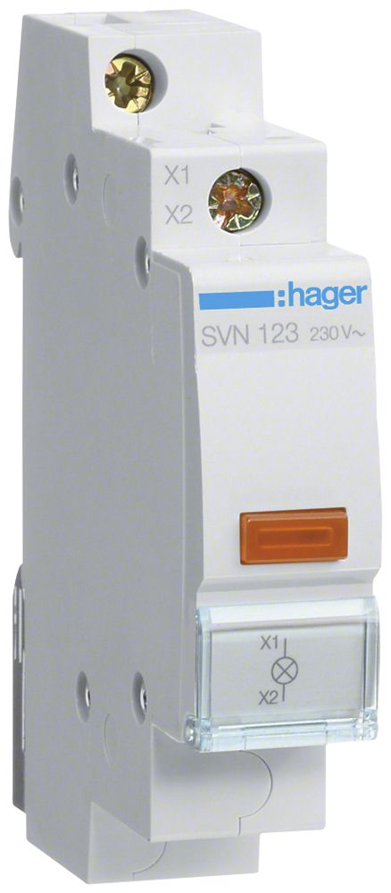 EB-Signallampe Hager LED orange 1TE 230VAC