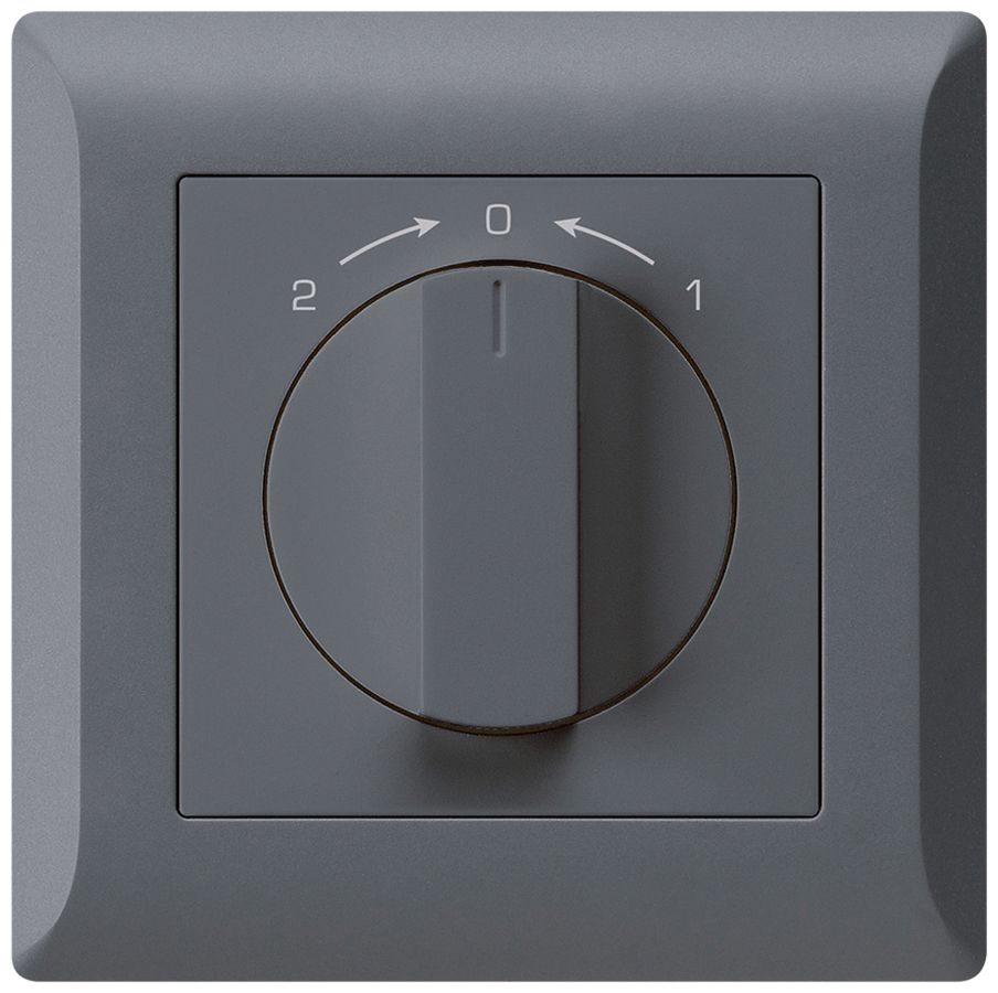 UP-SchwenkTaster 1->0<-2 anthrazit kallysto.line mit Drehgriff