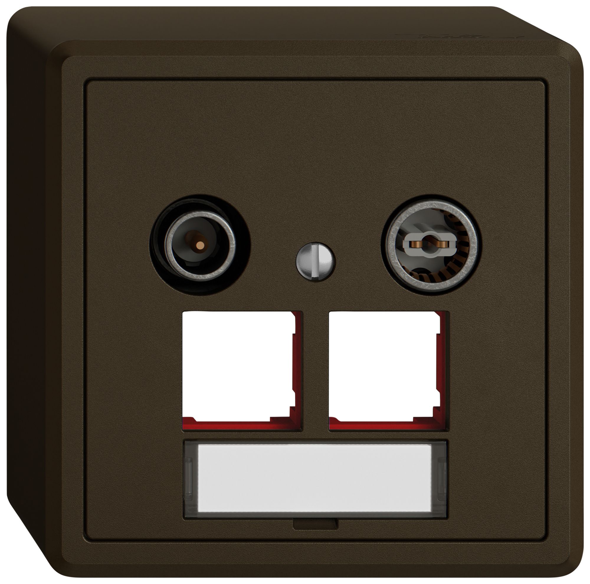 Prise multimédia AP TV-R EDIZIO.liv SNAPFIX® EASYNET p.2×RJ45 S-One 11dB br