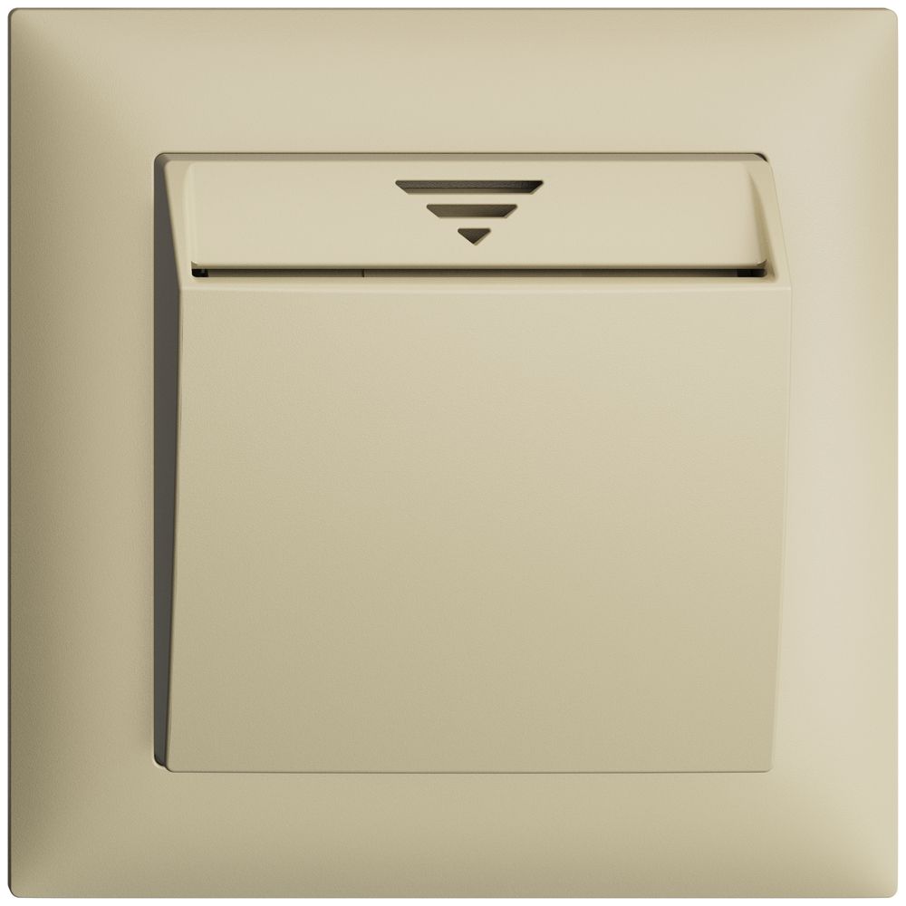 UP-Frontset EDIZIOdue vanille 88×88mm zu Hotelcard 230VAC