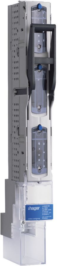 Réglette HPC weber.vertigroup 3P DIN00 160A rail/adaptateur 100mm borne