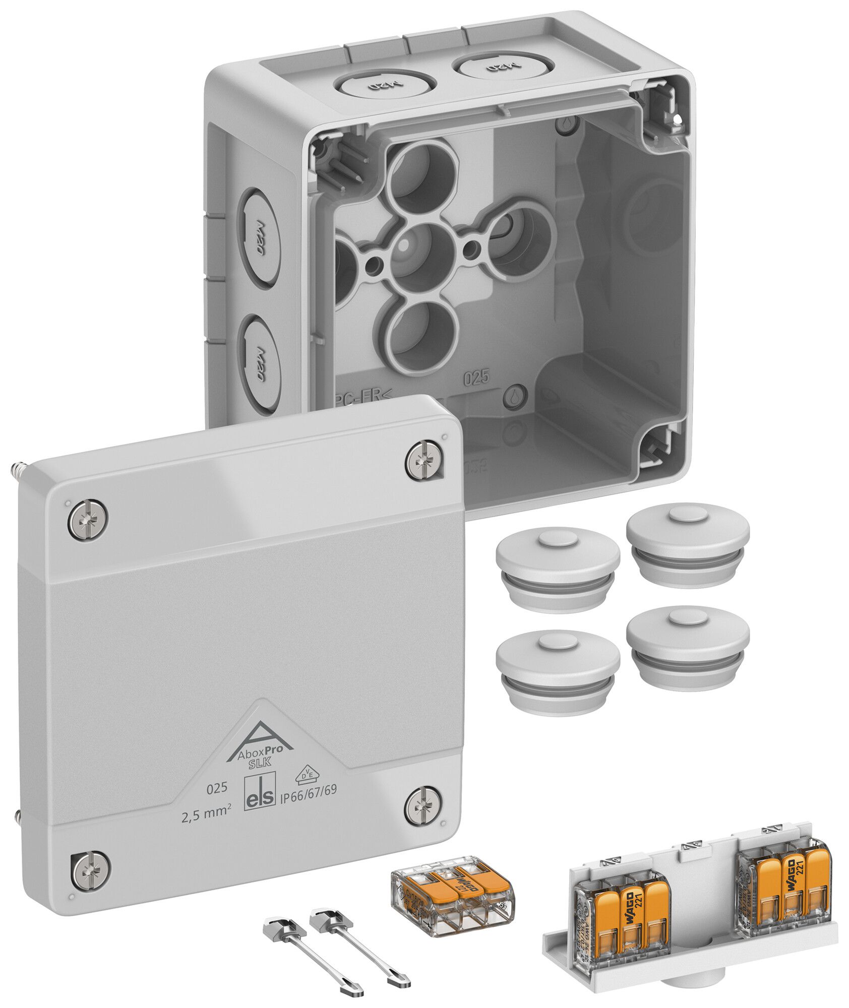 AP-Abzweigdose Spelsberg Abox Pro SLK-2,5² 92×92×60mm IP69 gu