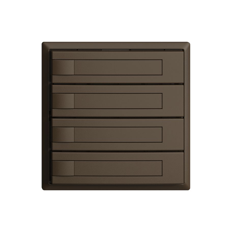 UP-Universaltaster 4×1T EDIZIOdue coffee, mit Papier, ohne LED