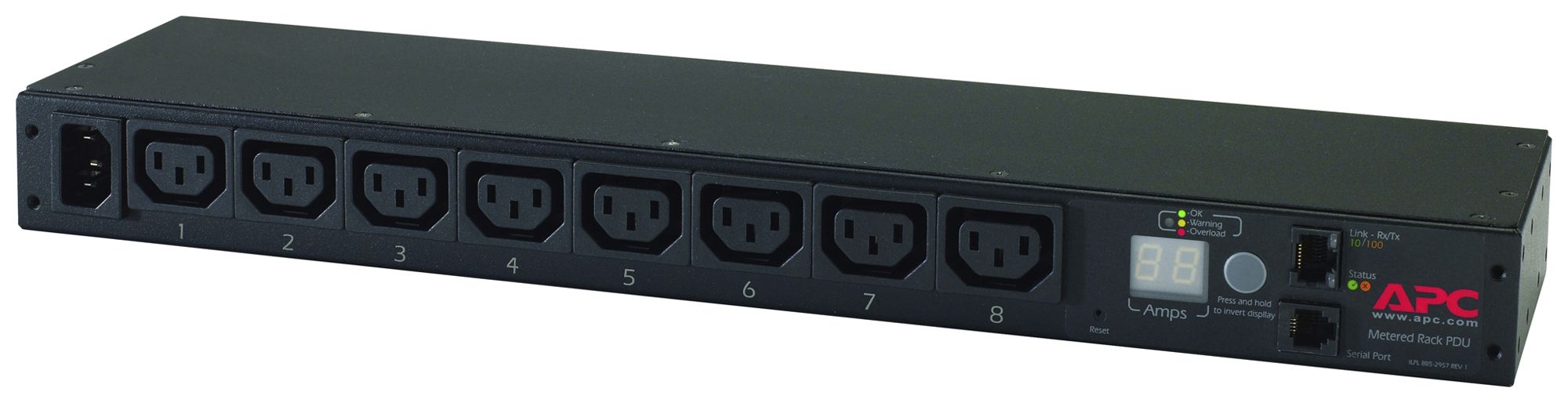 Steckdosenleiste mit Messfunktion 1HE 208V/12A 230V/10A 8×C13