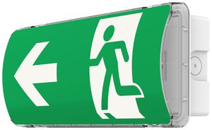 LED-Rettungszeichenleuchte Sylvania LifeSafe IP65 Aufbau/Einbau 650lm 3hPt ws