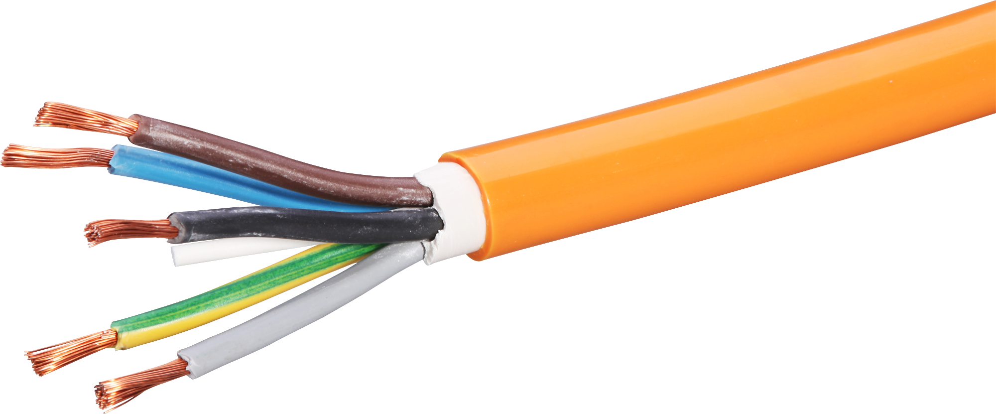 Kabel EPR-PUR 5×4mm² 3LNPE orange