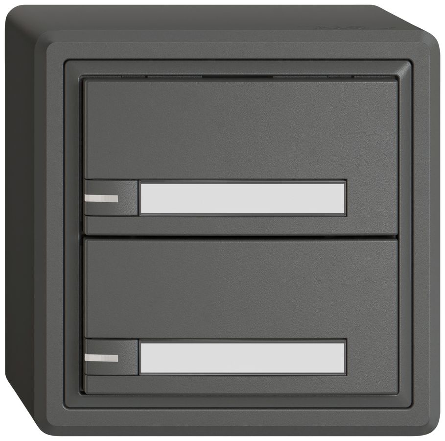 AP-Universaltaster EDIZIO.liv UNI SNAPFIX® m.LED RGB 2× 1-Tbed.Pap.dgu