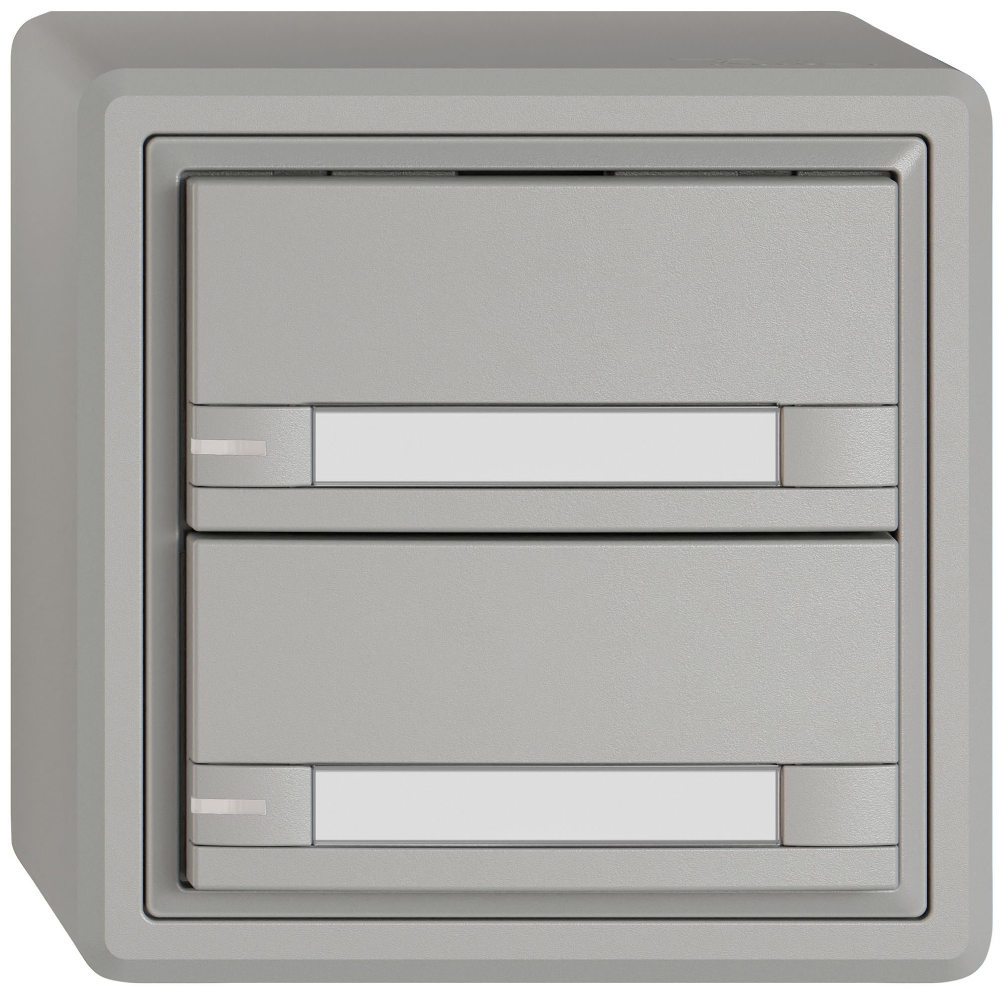 AP-Universaltaster EDIZIO.liv UNI SNAPFIX® 5…48V m.LED blau 2× 2-Tbed.Pap.hgu