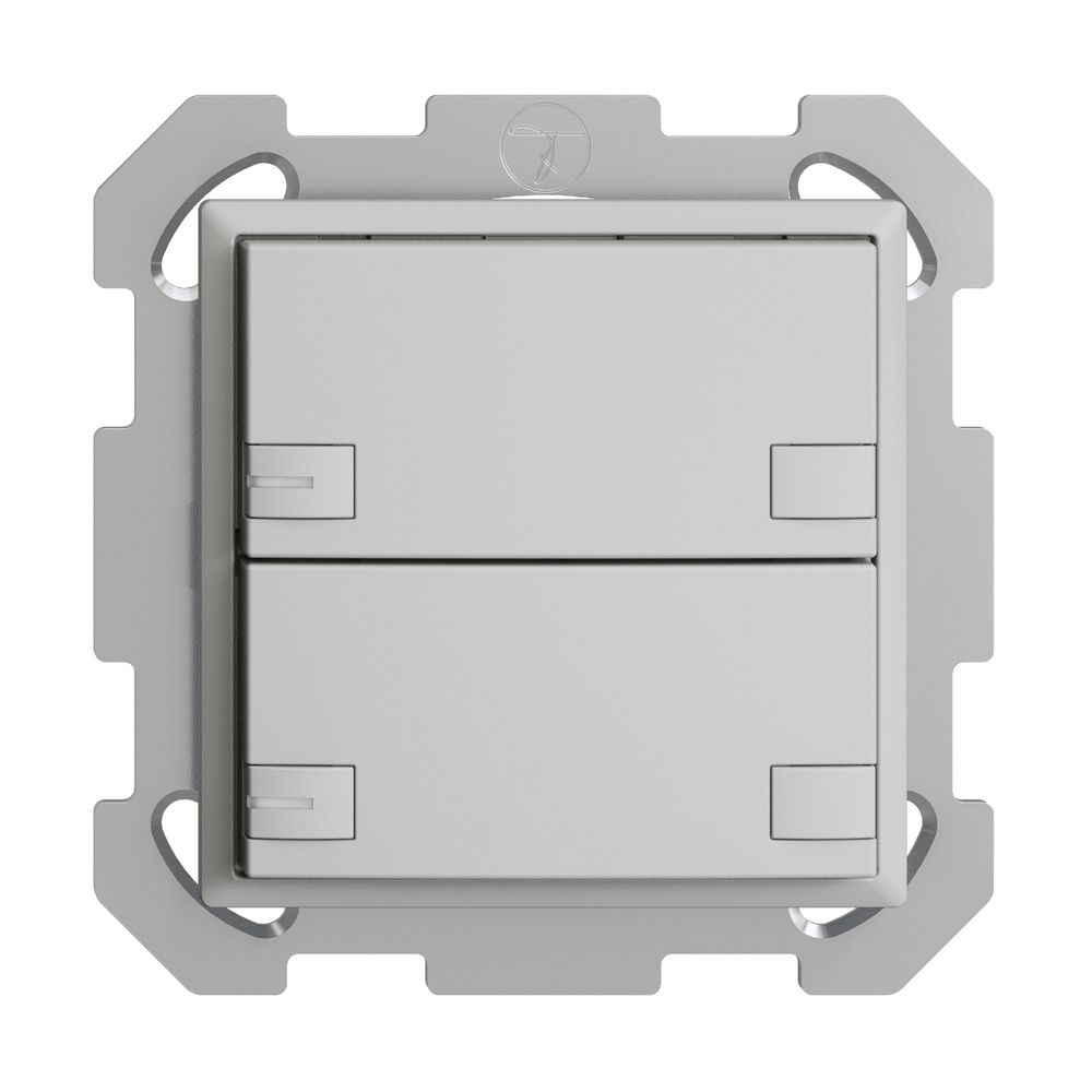 Poussoir KNX RGB ENC EDUE, 250mW, a.LED RGB, 2×poussoir, comm.2×touches, grc