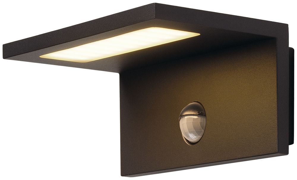 Applique LED SLV SENSOR WL 9.8W 560lm 3000K IP44 100° 170×86×135mm anthracite