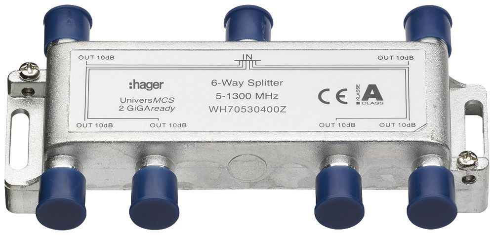 F-Verteiler Hager HMS 5…1300MHz 6-fach