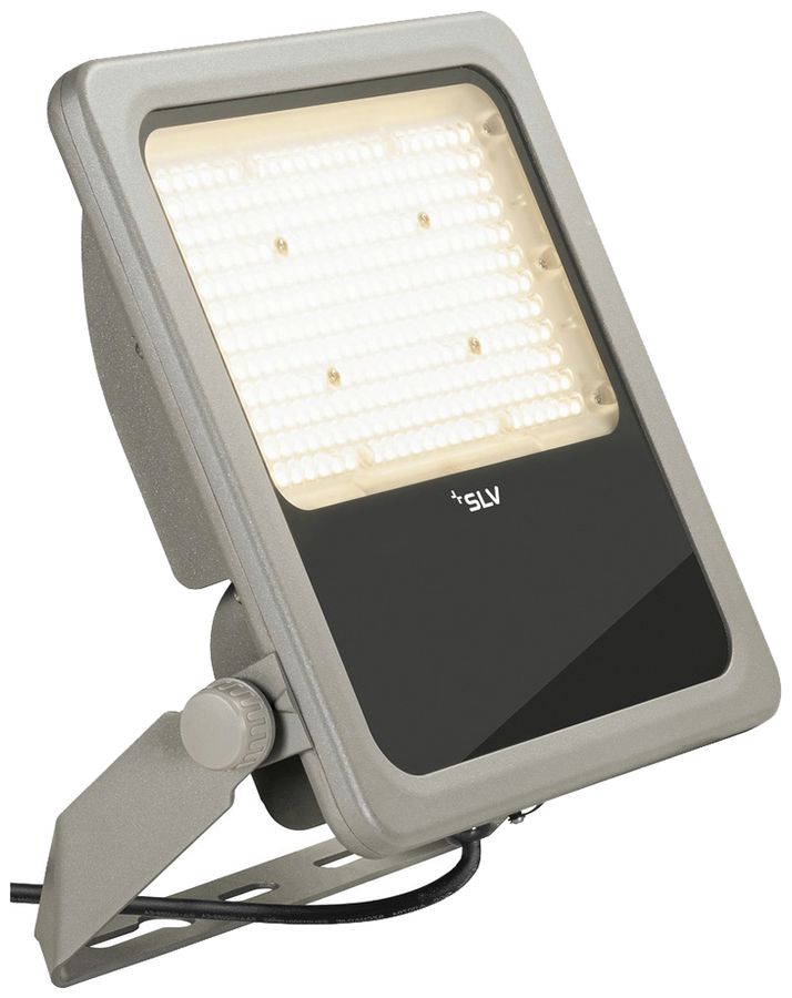 LED-Strahler SLV FLOODLIGHT 100W 15300lm 830 IP66 105° 389×317×65mm grau