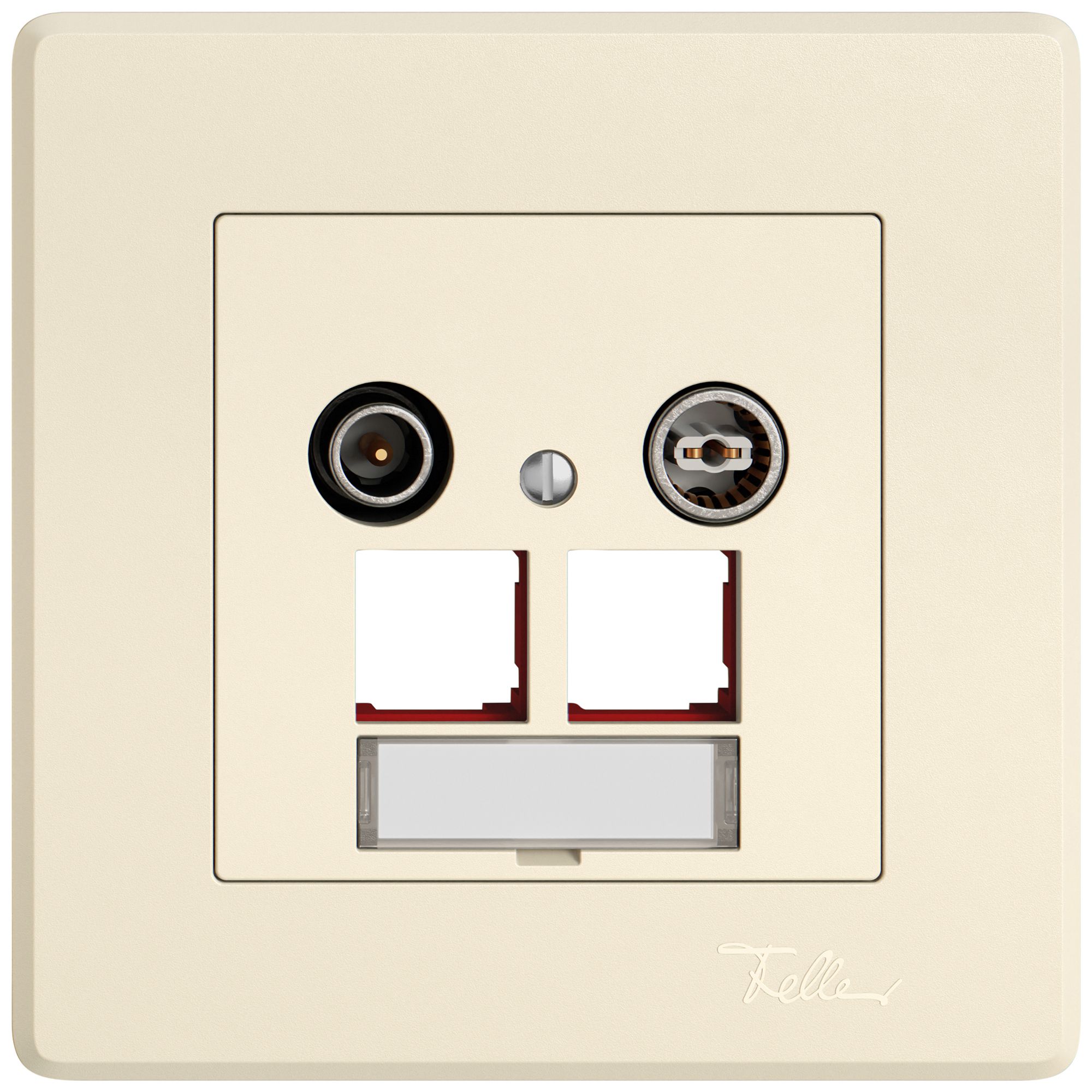 Prise multimédia ENC TV-R EDIZIO.liv SNAPFIX® EASYNET p.2×RJ45 S-One 4dB cr