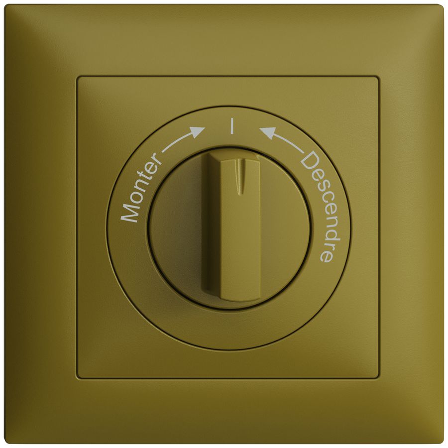 Frontset Monter->I<-Descendre EDIZIOdue 88×88mm olive