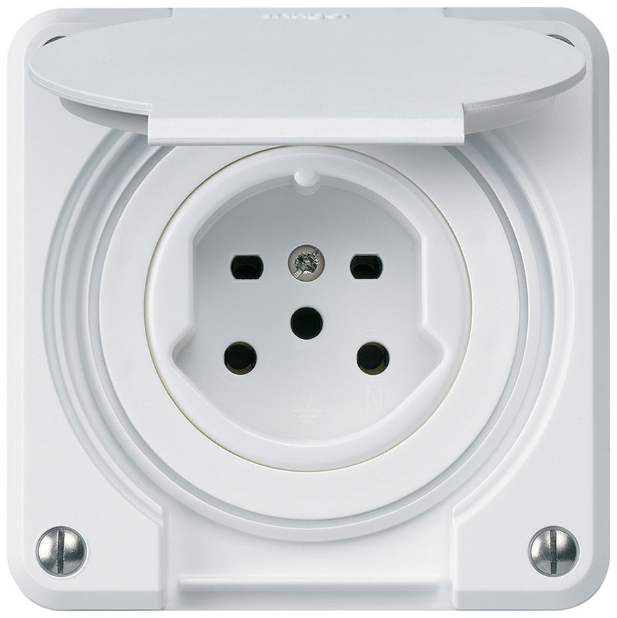 UP-Steckdose robusto Typ 15 weiss für Kombination