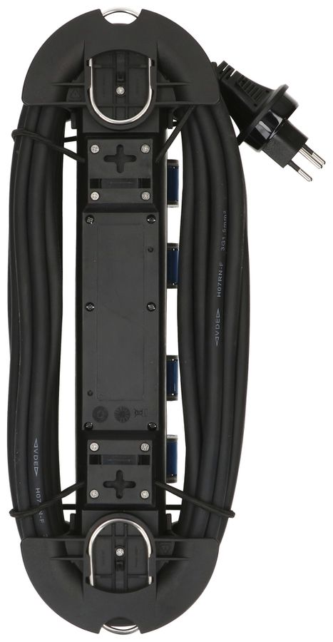 Steckdosenleiste MAX HAURI Construct Line 10m 4×T13 IP55 90° schwarz