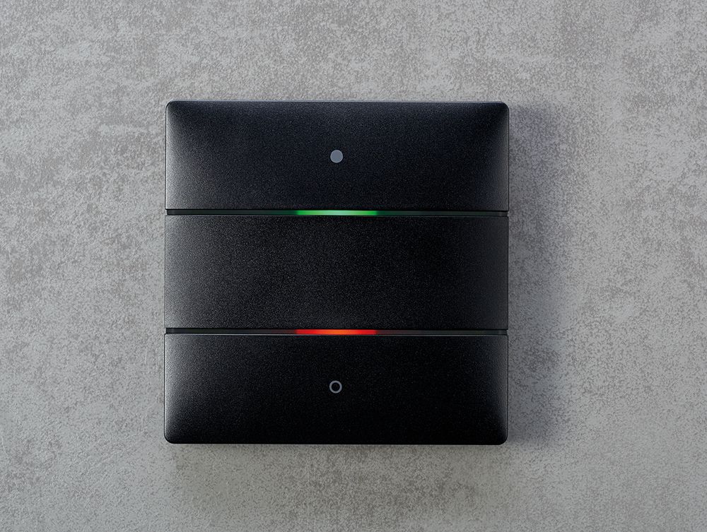 UP-Tastsensor KNX Theben iON 102, 2-fach, mit Temperatursensor, schwarz