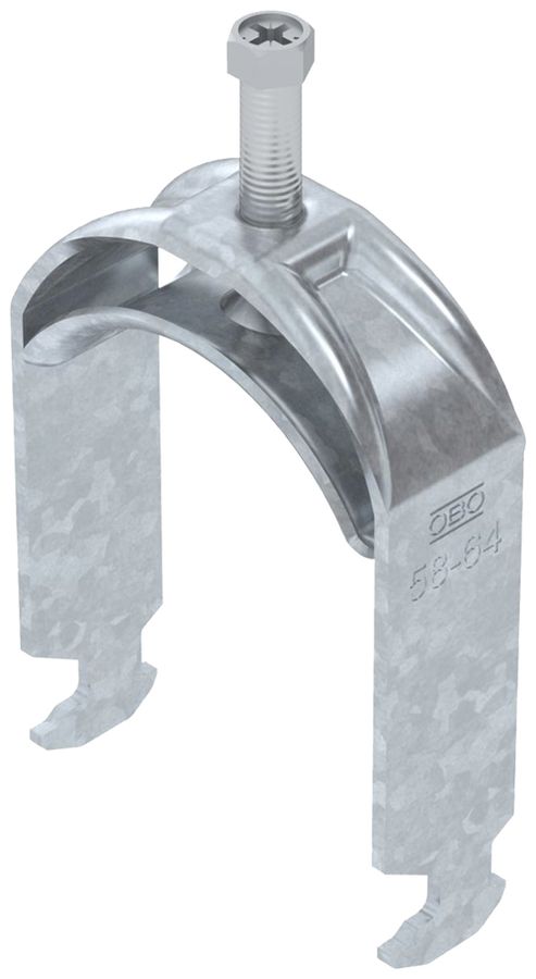 Fixation rapide BET 2056 pied à H métal 58…64mm 1×câble acier Zn-ch-im