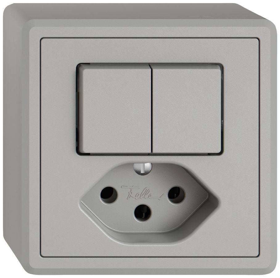 Combinazione AP EDIZIO.liv SNAPFIX® 2×schema 3+T13 grc