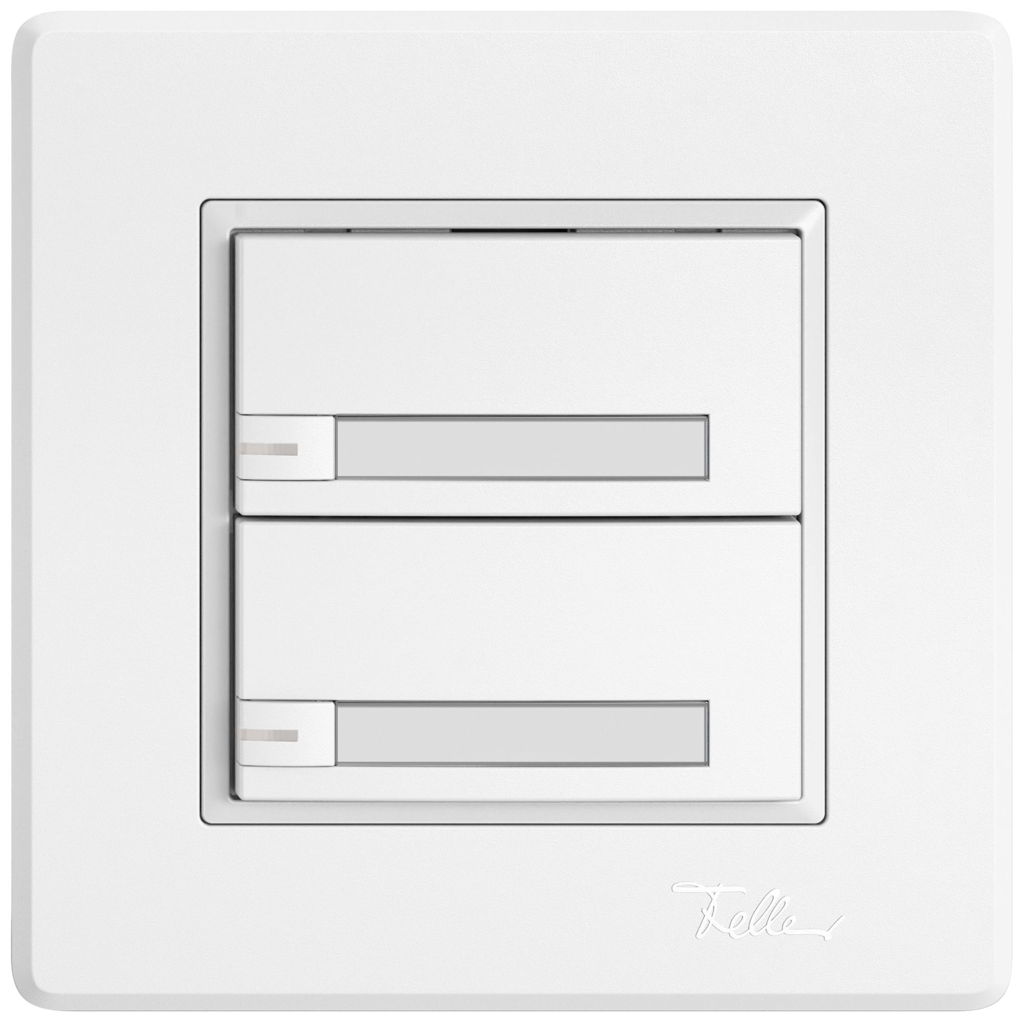 UP-Universaltaster EDIZIO.liv UNI SNAPFIX® 12…48V m.LED blau 2× 1-Tbed.Pap.ws