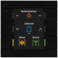 EB-Bediengerät KNX MDT BE-TAS8606.02 6T/6B Display schwarz matt