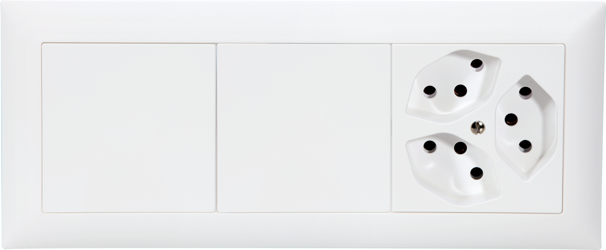 UP-Kombination Edue 1x3 2x Blind o. Schraube + 3xT13 ws
