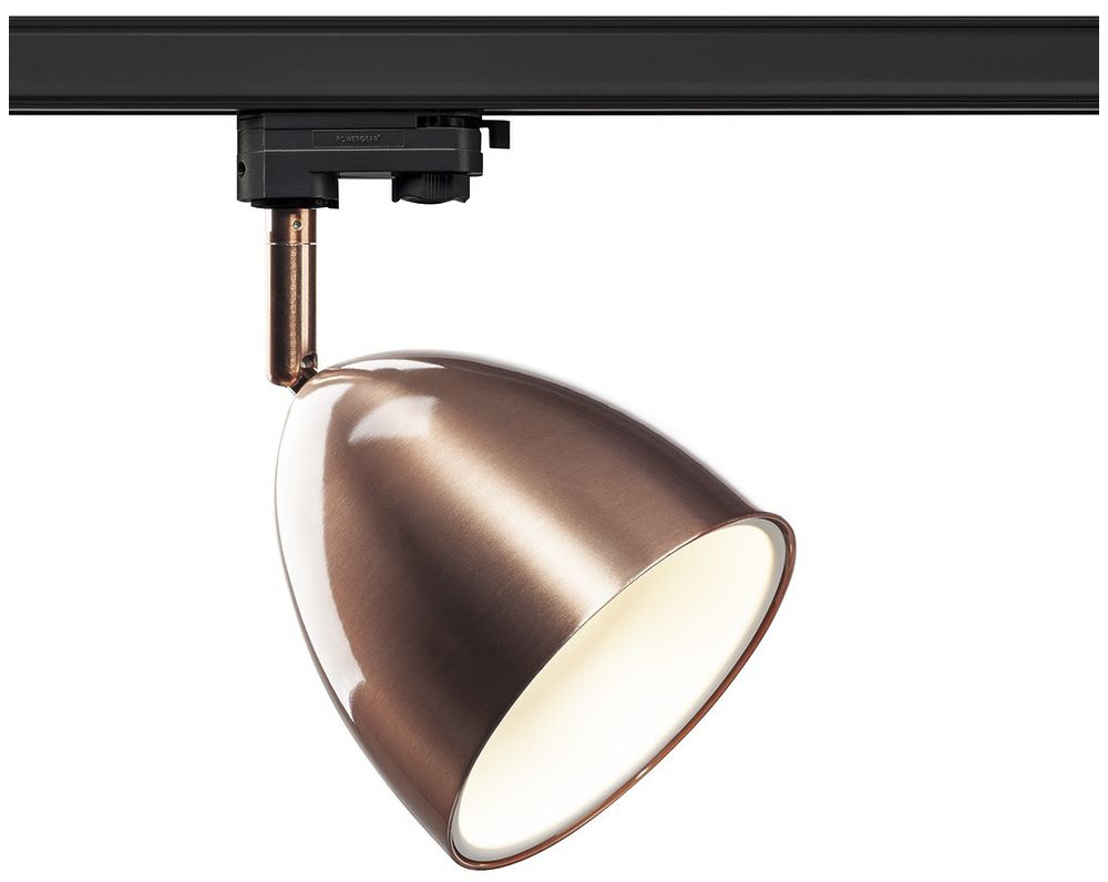 Leuchte SLV PARA CONE 14 TRACK GU10 25W 3-Ph.-Adapter Ø135mm kupfer/weiss