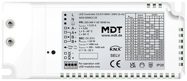 Alimentation LED KNX MDT AKD-0260CC.02 2-can 60W 220…240V