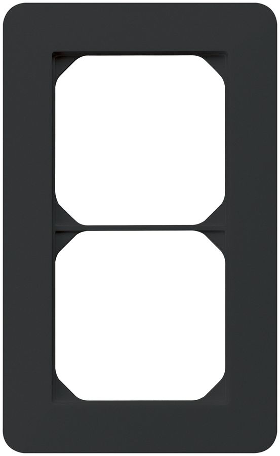 UP-Abdeckrahmen kallysto.trend 2×1 schwarz 94×154mm