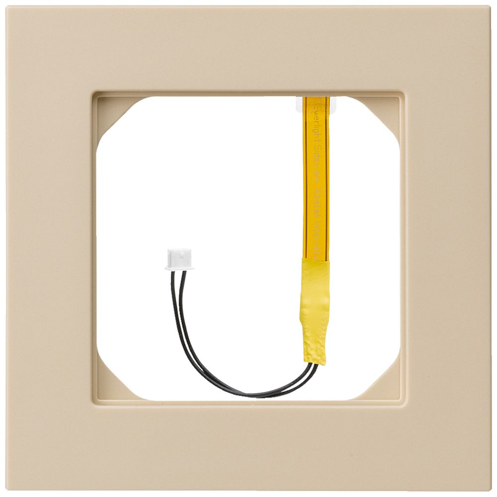 Abdeckrahmen kallysto.pro 1×1 beige für Eckbeleuchtung gelb