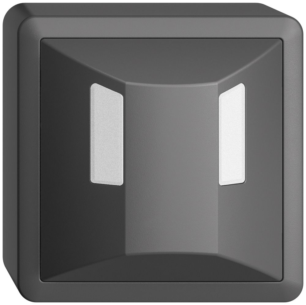 AP-Bewegungsmelder 180° dimmbar PIRI EDIZIOdue dunkelgrau